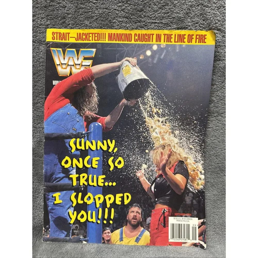 WWF MAGAZINE SEPTEMBER 1996 Godwinns Cover Poster Sunny Skip article Undertaker